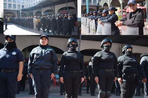  Mil 200 elementos de la policía municipal de Toluca, esperan a marchas 8M por el Día Internacional de la Mujer